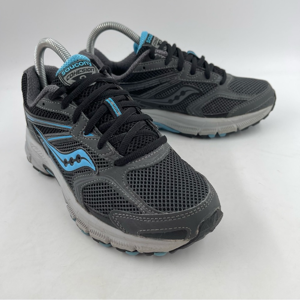 Saucony Women’s Cohesion 9 Grey Blue Running Lace-Up Shoes S15268-2 - Size 7.5 - Picture 2 of 11